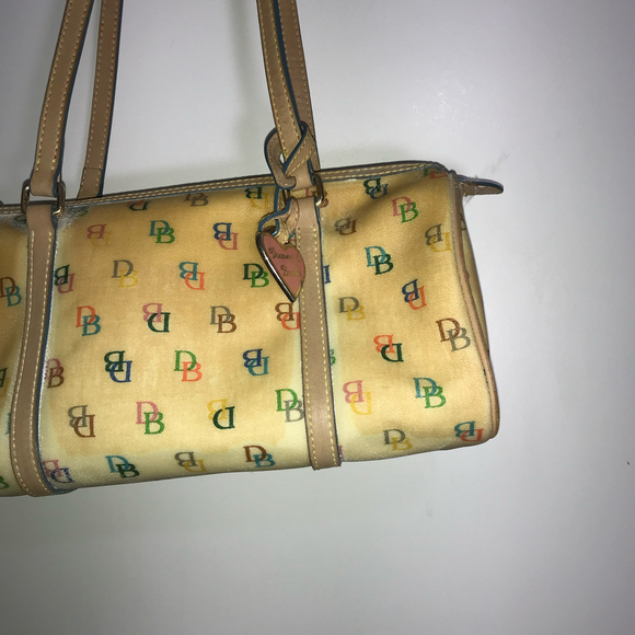 Dooney & Bourke Y2K Rainbow Signature Logo Monogram Satchel EUC - Picture 3 of 9